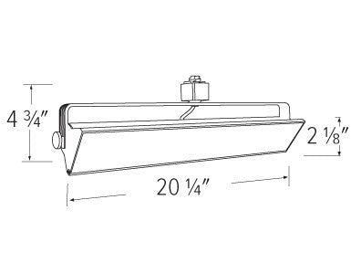ELCO Lighting ETW4330B LED Pipe Wall Wash Track Fixture 40W 3000K 2500 lm Black Finish