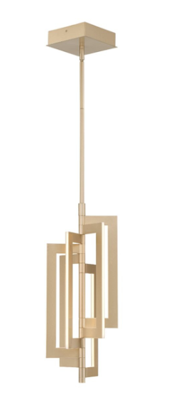 Eurofase Lighting 44076-023 Livra LED 22 inches Pendant Light, Color Temperature 3000K, Gold Finish