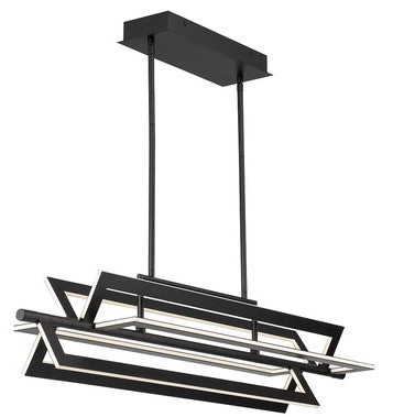 Eurofase Lighting 44077-013 Livra LED 1 Light 9 inch Chandelier Ceiling Light Matte Black Finish