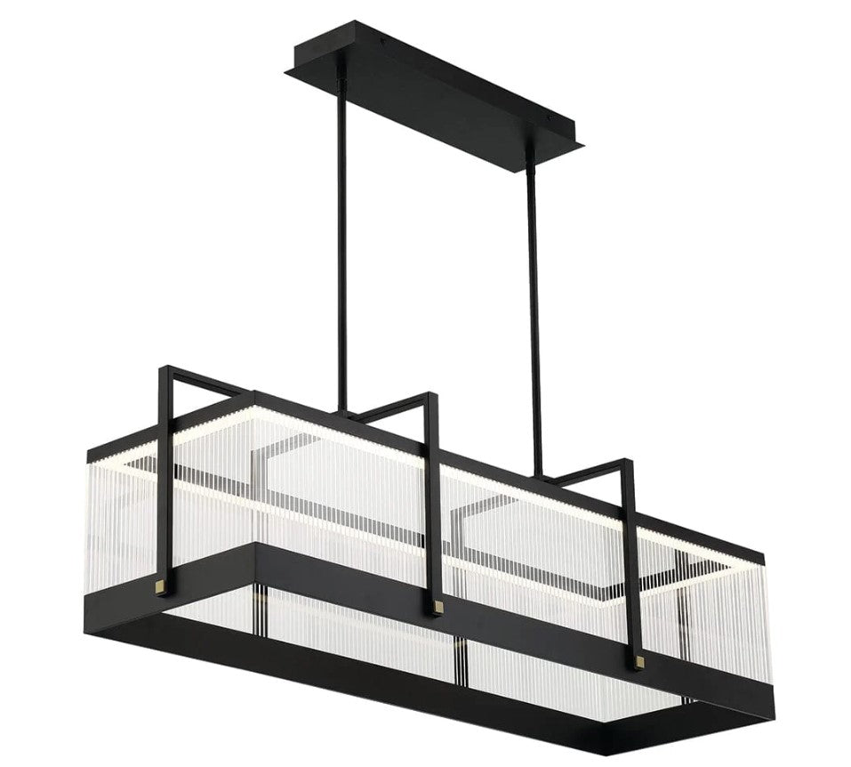 Eurofase Lighting 44255-015 Tye LED 1 Light 13 inch Chandelier Ceiling Light Matte Black Finish