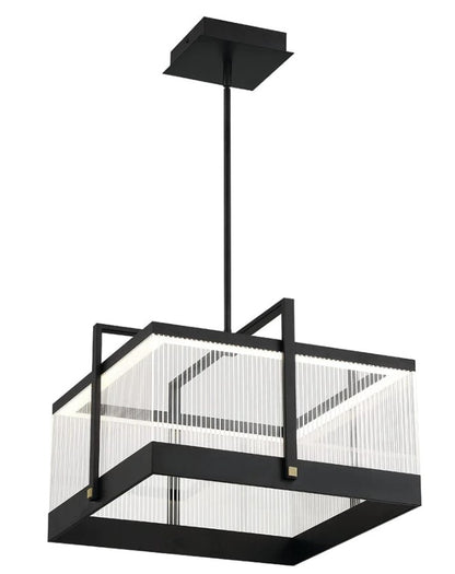 Eurofase Lighting 44256-012 Tye LED 1 Light 20 inch Chandelier Ceiling Light Matte Black Finish