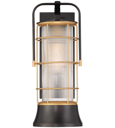 Eurofase Lighting 44264-017 LED Rivamar 1 Light 8 inch Oil Rubbed Bronze/Gold Lantern