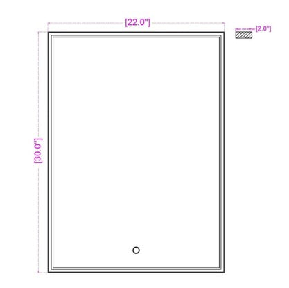 Eurofase Lighting 44280-024 Cerissa LED 1 Light 30 inch x 22 inch Wall Mirror Light Gold Finish