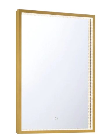 Eurofase Lighting 44280-024 Cerissa LED 1 Light 30 inch x 22 inch Wall Mirror Light Gold Finish
