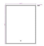 Eurofase Lighting 44281-014 Cerissa LED 1 Light 28 inch x 36 inch Wall Mirror Light Black Finish