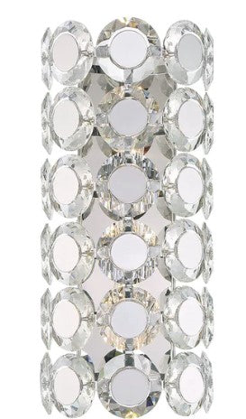 Eurofase Lighting 44283-018 Perrene 2 Light 9 inch Sconce Wall Light Chrome Finish
