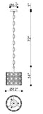 Eurofase Lighting 44284-029 Perrene 3 Light 12 inch Chandelier Ceiling Light Gold Finish
