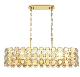 Eurofase Lighting 44287-020 Perrene 8 Light 11 inch Chandelier Ceiling Light Gold Finish