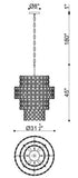 Eurofase Lighting 44289-028 Perrene 24 Light 32 inch Chandelier Ceiling Light Gold Finish
