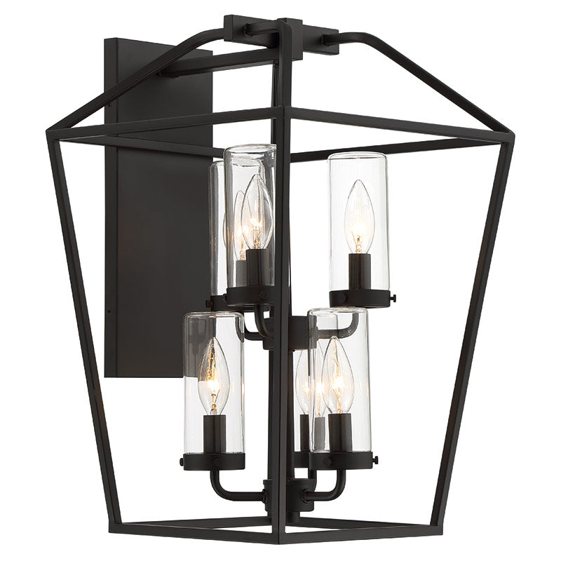 Eurofase Lighting 44307-011 Bastille LED Outdoor Wall Sconce Light Black Finish