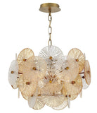 Eurofase Lighting 44571-016 Sue-Anne 6 Light 20 inch LED Chandelier Ceiling Light Plated Brass Finish
