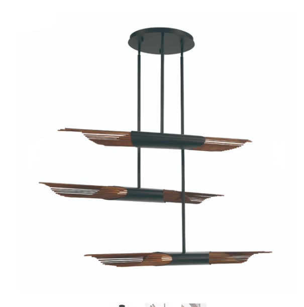 Eurofase Lighting 44751-012 Umura 52" LED Chandelier Light, Black Finish