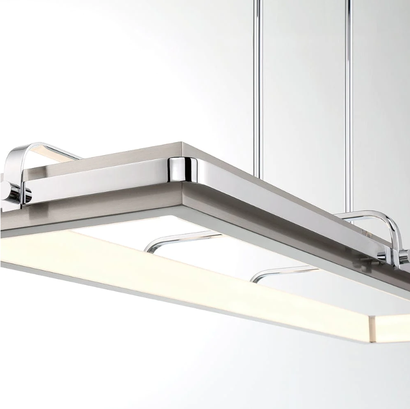 Eurofase Lighting 44822-019 Annilo 1 Light 15 inch LED Chandelier Ceiling Light, Chrome And Nickel Finish