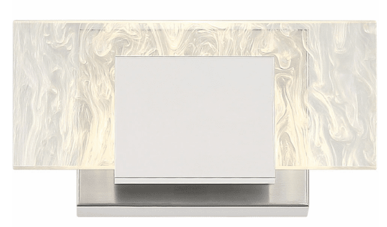 Eurofase Lighting 45345-023 Kasha 8.5 inch Modern 1-LED Sconce Wall Light, Chrome/Nickel Finish