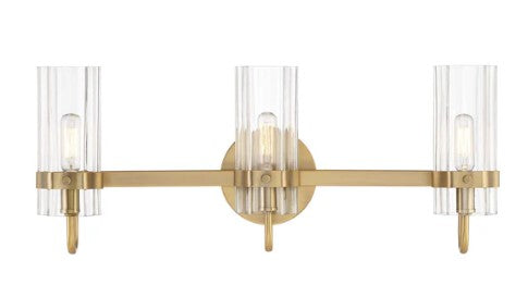 Eurofase Lighting 45463-013 Brook 3 Light 22 inch LED Bath Vanity Wall Light, Brass Finish