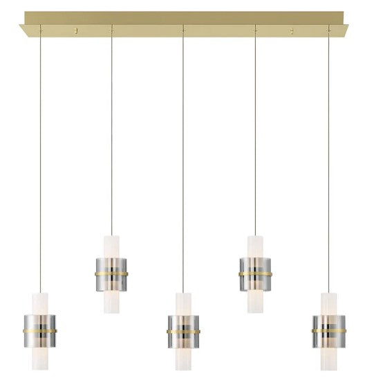 Eurofase Lighting 45595-011 Rola 6 inch LED Pendant Ceiling Light, Brushed Gold Finish