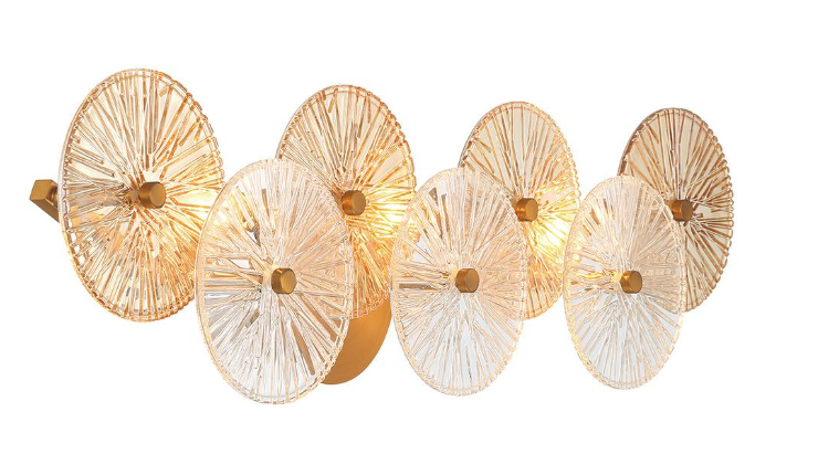 Eurofase Lighting 45701-016 Sue-Anne 3 Lights 30" LED Vanity Wall Light, Brass Finish