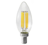 Westgate E12-FLA-5W-27K-D 5W Led Filament Candelabra Clear Torpedo 110~130V