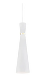 Kuzco Lighting 493206-WH/GD Vanderbilt 6" Wide Mini Pendant Light, White/Gold Finish