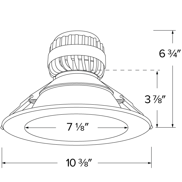 ELCO Lighting ELB810H Birch 8 Inch Round Reflector Trim Haze Finish