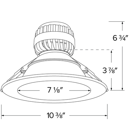 ELCO Lighting ELB810H Birch 8 Inch Round Reflector Trim Haze Finish
