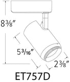ELCO Lighting ET757DB LED Angler Track Fixture 30W 3000K 2000 lm Black Finish