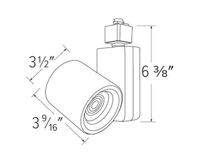ELCO Lighting ET75830DB LED Bachman Track Fixture 20W 3000K 1600 lm Black Finish