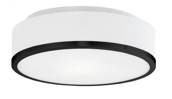 Kuzco Lighting 599002BK LED Charlie 2 Light 12 inch Flush Mount Ceiling Light Black Finish