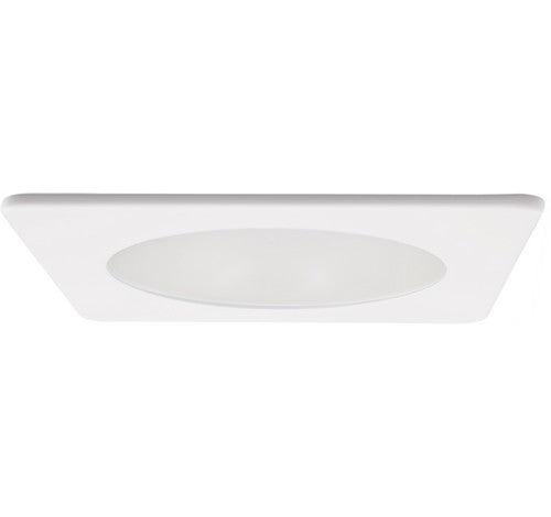 ELCO Lighting EL4512W Mahogany System 4 Inch Square Smooth Reflector Trim with Frosted Lens White Finish- BuyRite Electric