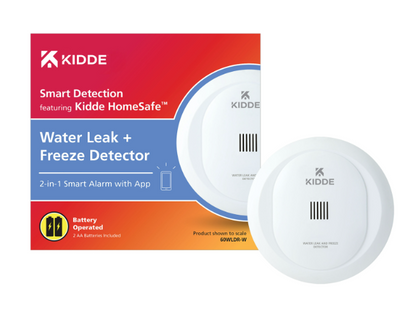 Kidde 60WLDR-W Smart Water Leak Detector & Freeze Sensor with Smart Features 5 Pack