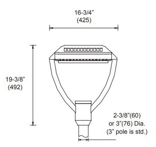 Utopia Lighting LPT-5 LED Post Top Light, 70W 120W- BuyRite Electric