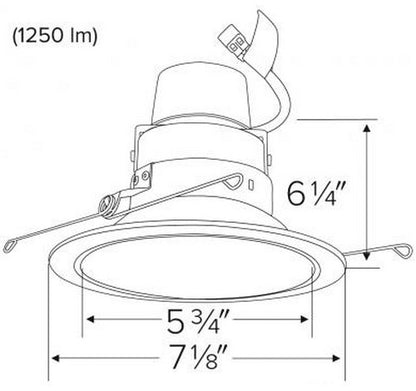 ELCO Lighting E610R12 Cedar System Modern LED 6 inch Recessed Lighting Module & Driver with Reflector Trim 1250 Lumens 120V 6- BuyRite Electric