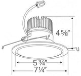 ELCO Lighting E610C2040W Cedar System 6 inch LED Light Engine with Reflector Trim White Finish 2000 Lumens 4000K