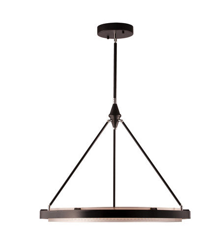 Alora Lighting PD302732CBSS Duo LED 32 inch Pendant Ceiling Light Black/Silver Finish