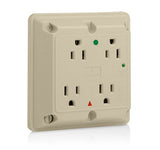Leviton 8480 4-in-1 Surge Protective Isolated Ground Quadruplex Receptacle Outlet Heavy-Duty Hospital Grade 125V AC