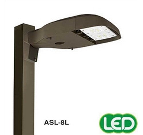Hubbell Outdoor Lighting ASL-A-8L-4K-210-3-U-DB 62W Dark Bronze Finish Area Light, 8 LEDs, 5624 Lumens- BuyRite Electric