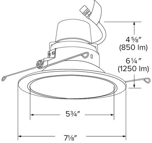 ELCO Lighting E612R Cedar System Contemporary 6 Inch Drop Glass Reflector - BuyRite Electric