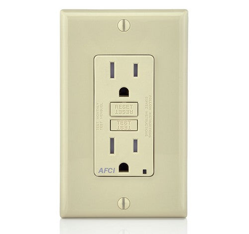 LEVITON AFTR1 Decora SmartlockPro Residential Outlet Branch Circuit Grade Tamper Resistant Receptacle NEMA 5-15R with LED Indicator 15A / 125 VAC IV - BuyRite Electric