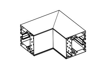 Core Lighting ALP230N-L90N Surface / Suspended / Recessed LED Profile L-Connector (INSIDE)