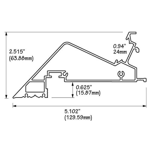 Core Lighting ALP4201KN-98 98 Inches Knife-Edge Profile