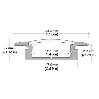 Core Lighting ALU-FL39 Recessed Mount LED Profile - 39 Inches