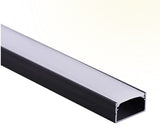 ABBA Lighting USA AP46M-BK ALUMINUM RECTANGULAR CHANNEL LED STRIP LIGHT COVER END CAPS Black Finish