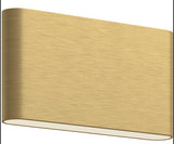 Kuzco Lighting AT68010-BG 10 Inch Slate Indoor / Outdoor Wall Sconce, Brushed Gold Finish