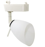 ELCO Lighting ET551W Electronic Low Voltage Clasp Globe Track Fixture 50W 12V All White with White Glass Finish