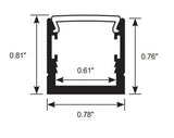 Core Lighting LSG-AC2000FR-96 Aluminum Channel 96 Inch for AC Plugin LED Tape Light