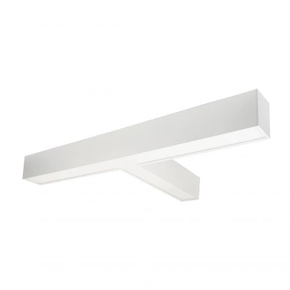 Nora Lighting NLUD-T334A T-Connector L-Line LED Indirect/Direct Linear, Selectable CCT, 12-40W / 1474-4914lm, Aluminum Finish