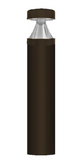 EnvisionLED BLD-3P22-RD-UNV-BL-22 22" Bollard Base Round LED Outdoor Exterior Lighting, Black Finsih