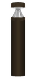 EnvisionLED BLD-3P22-RD-UNV-BZ-22 22" Bollard Base Round LED Outdoor Exterior Lighting, Bronze Finsih