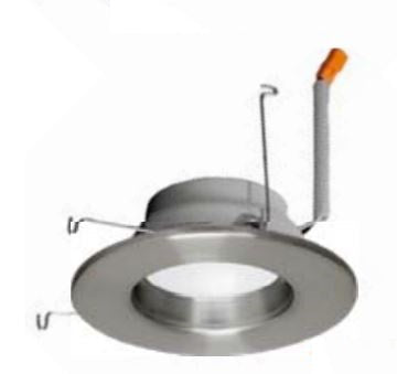 EnvisionLED LED-ADL-5/6-15W-50K-BN-BFL LED Baffle 5/6 Inch ADL Downlight, 5000K Single CCT Brushed Nickel Finish