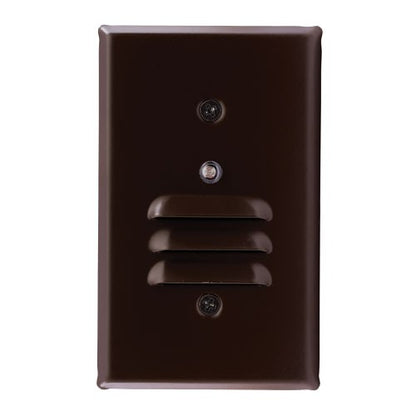 ELCO Lighting ELST67BZ Mini Photocell LED Step Light with Angled Louver 0.75W 3000K 50 lm 120V Bronze Finish | BuyRite Electric